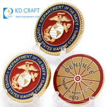 Высококачественные заготовки из металла на заказ с тиснением логотипа, 3D эмаль, сувенир, американская военная монета морской пехоты сша